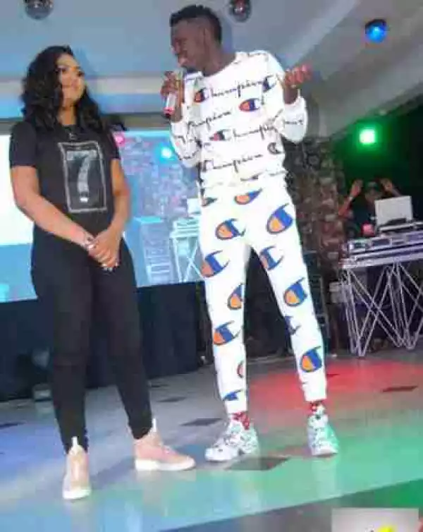 Teen Actress Regina Daniels Performs With Comedian Akpororo On Stage (Photo)